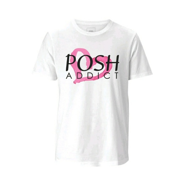 NWT POSH ADDICT  T-SHIRT in white - Picture 4 of 4